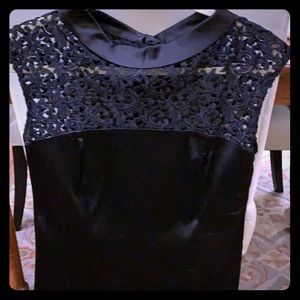 Calvin Klein Black lace cap sleeve top